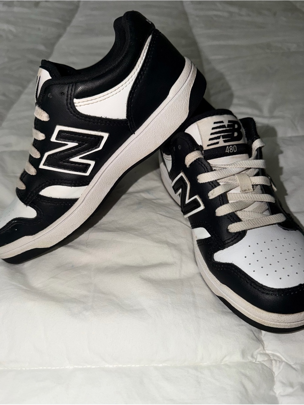 New Balance 480 Kids 2 Black/White Sneakers